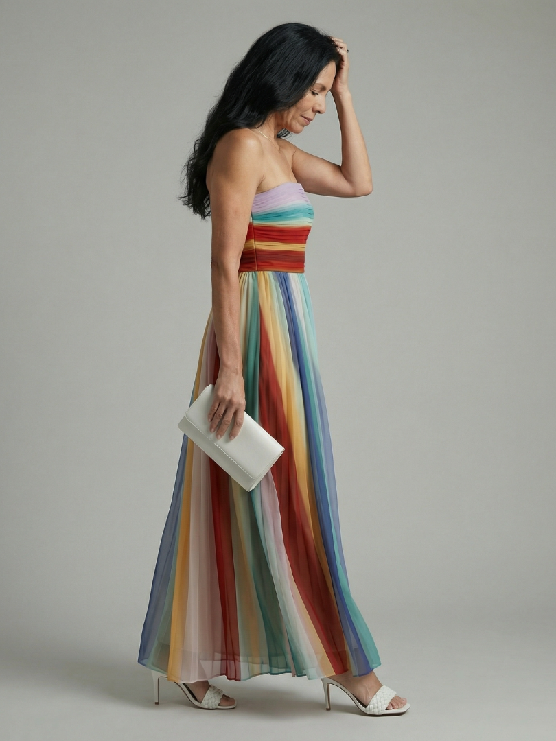 Tricia | Light Stripe Maxi Dress