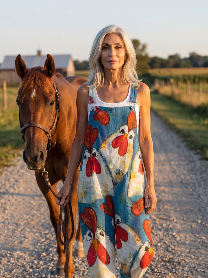 Natalie | Playful Motif Jumpsuit