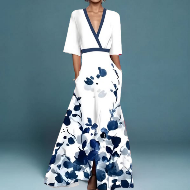 Leona | Elegant Floral Wrap Dress