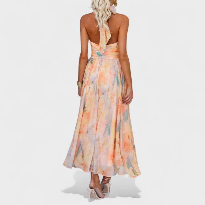 Fortune | Abstract Halter Maxi Dress