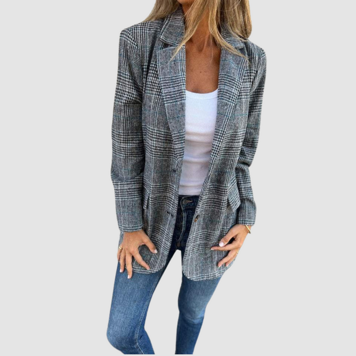 Ashley – Plaid Tailored Winter Blazer