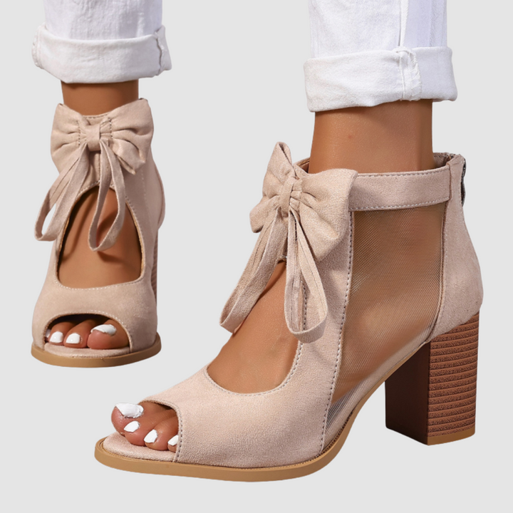Nira | Bow Charm Orthopedic Heels