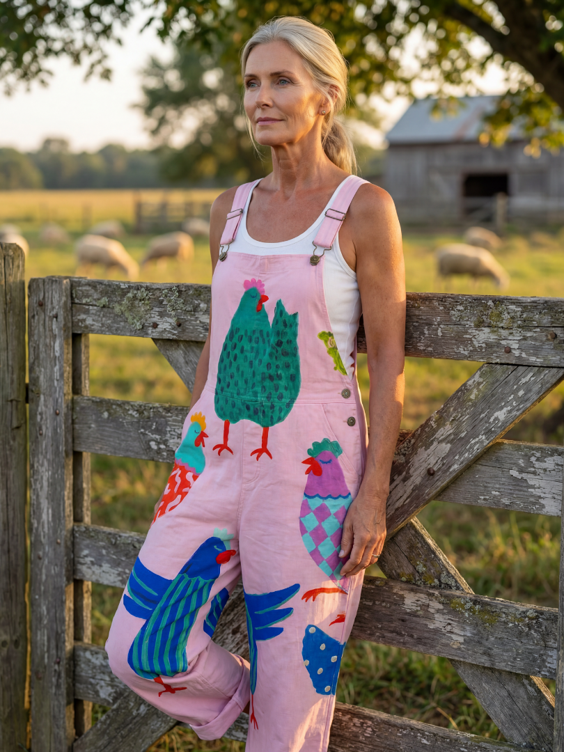 Danna | Hen Motif Jumpsuit
