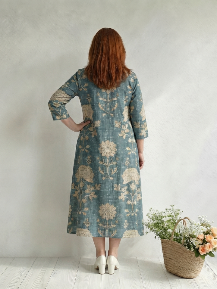 Cerelia | Gentle Shape Floral Midi Dress