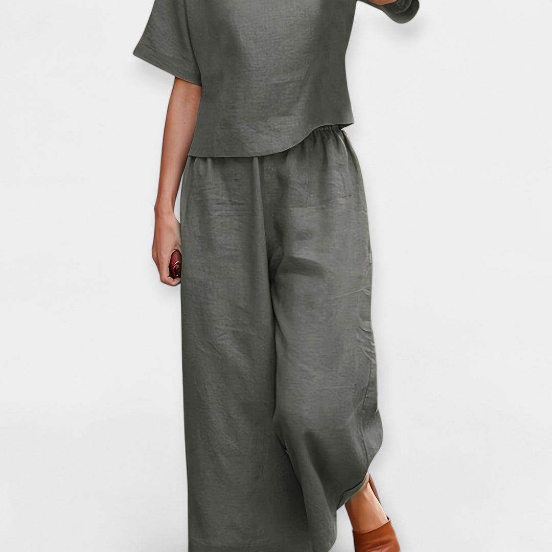 Seren | Breezy Short Sleeve Pantsuit