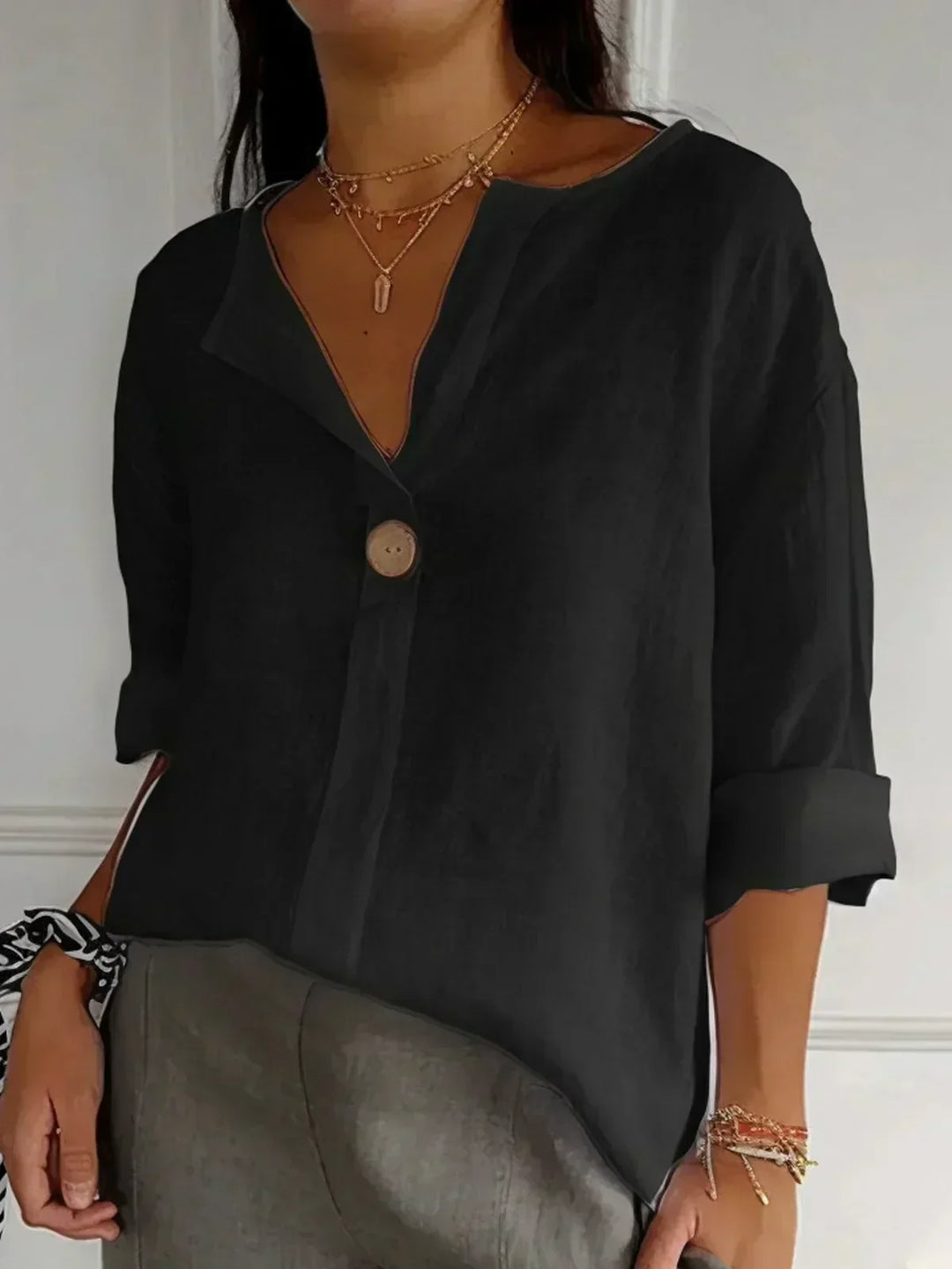 Idalia | Casual V-Neck Blouse