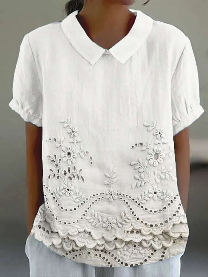 Janie | Floral Embroidered Shirt