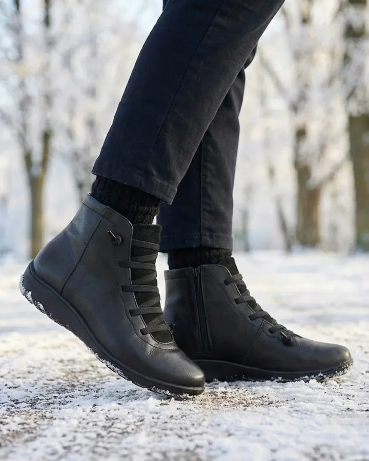 Carla – Lace-Up High-Top Ankle Boots
