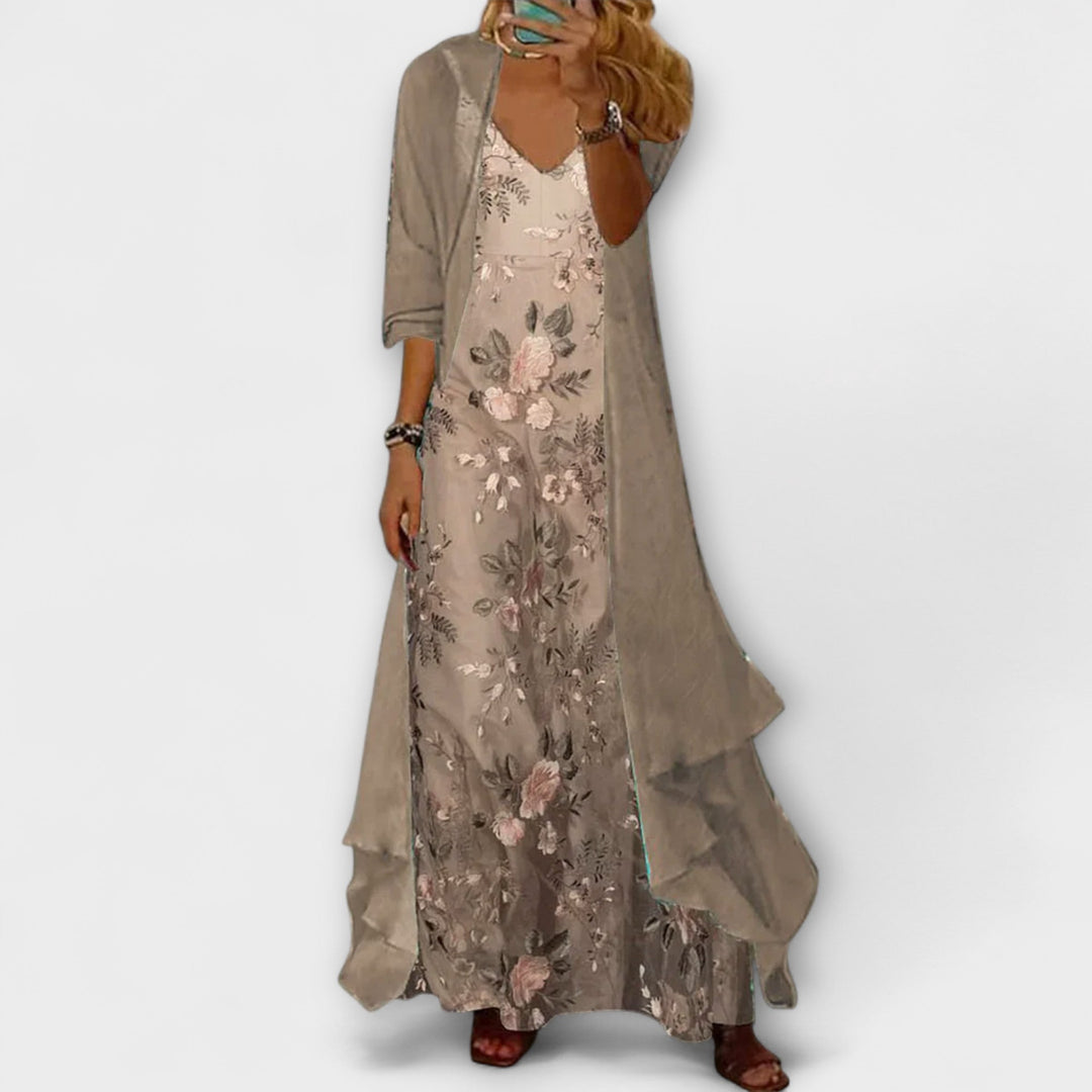 Kahlani | Elegant Maxi Dress Two-Piece Set