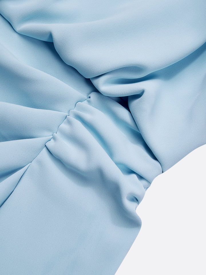 Jayda | Midi Dress with Side Draping and Sophisticated Charm