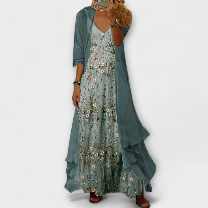 Kahlani | Elegant Maxi Dress Two-Piece Set