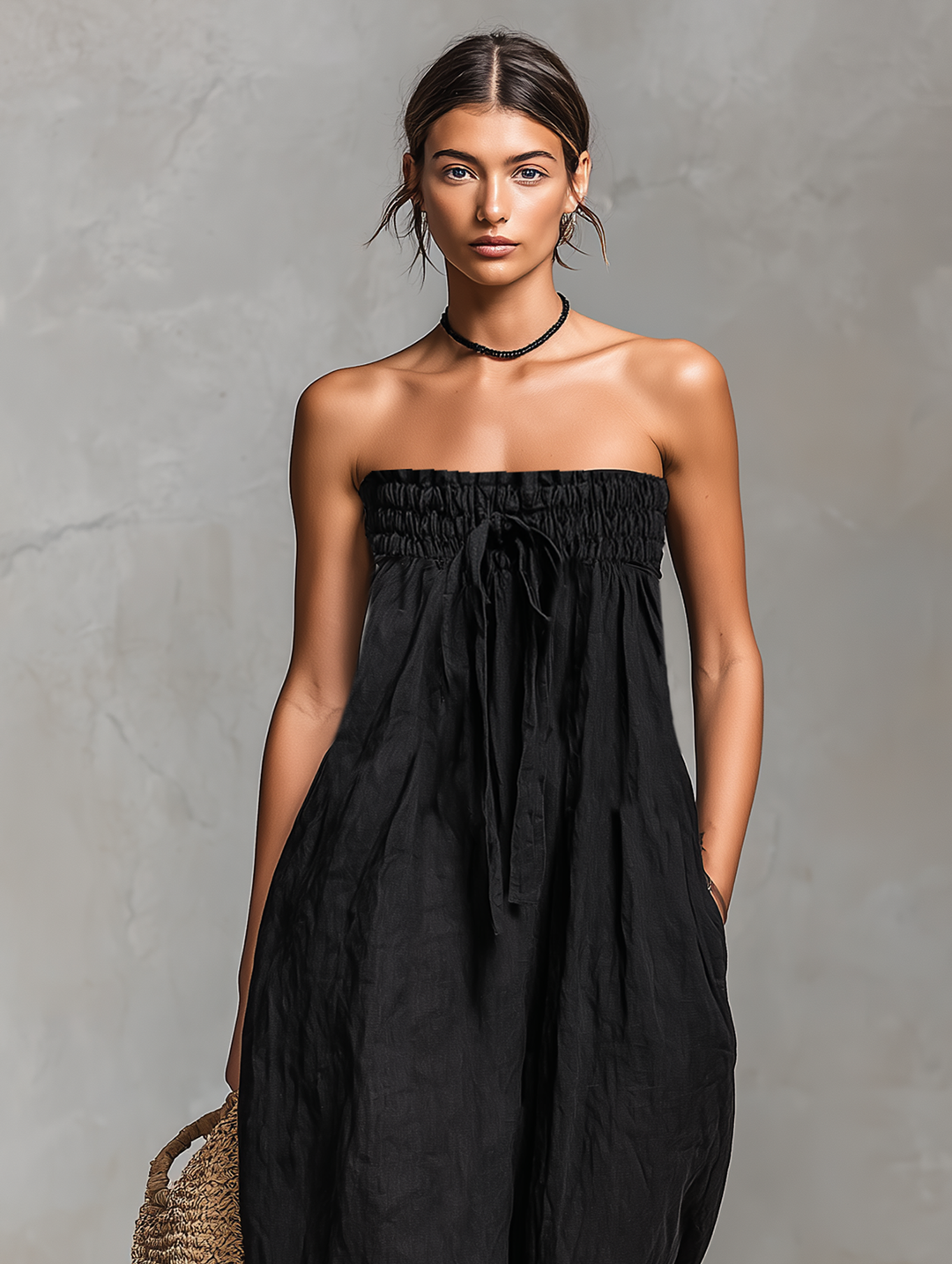 Vivian – Strapless Wide-Leg Relaxed Jumpsuit