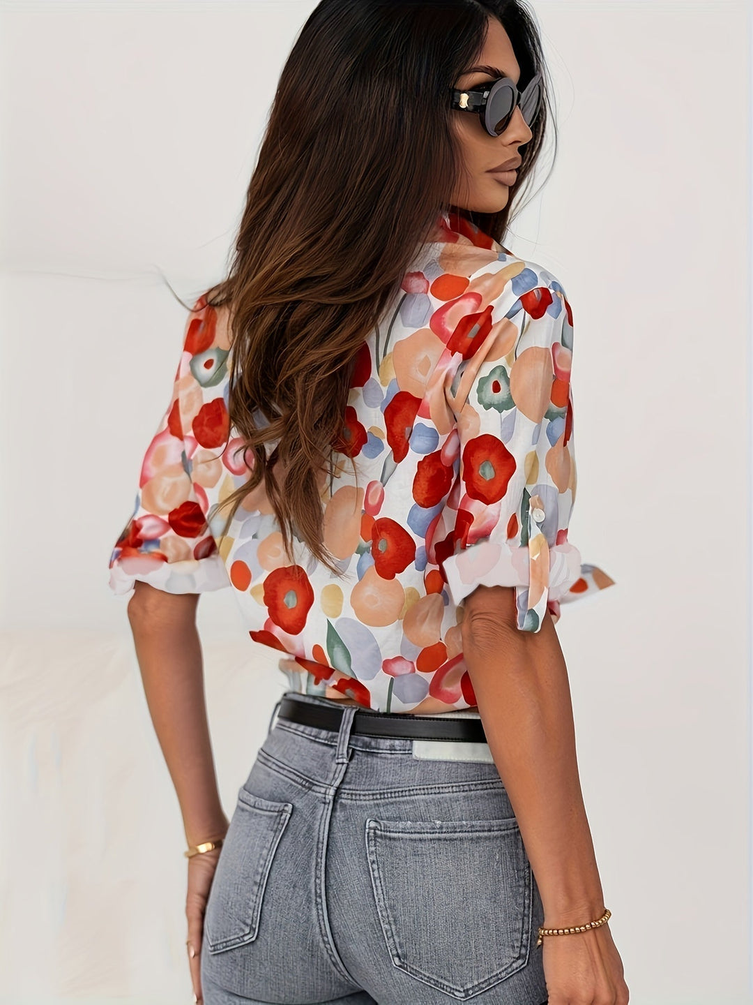 Zaria | Colorful Floral Blouse