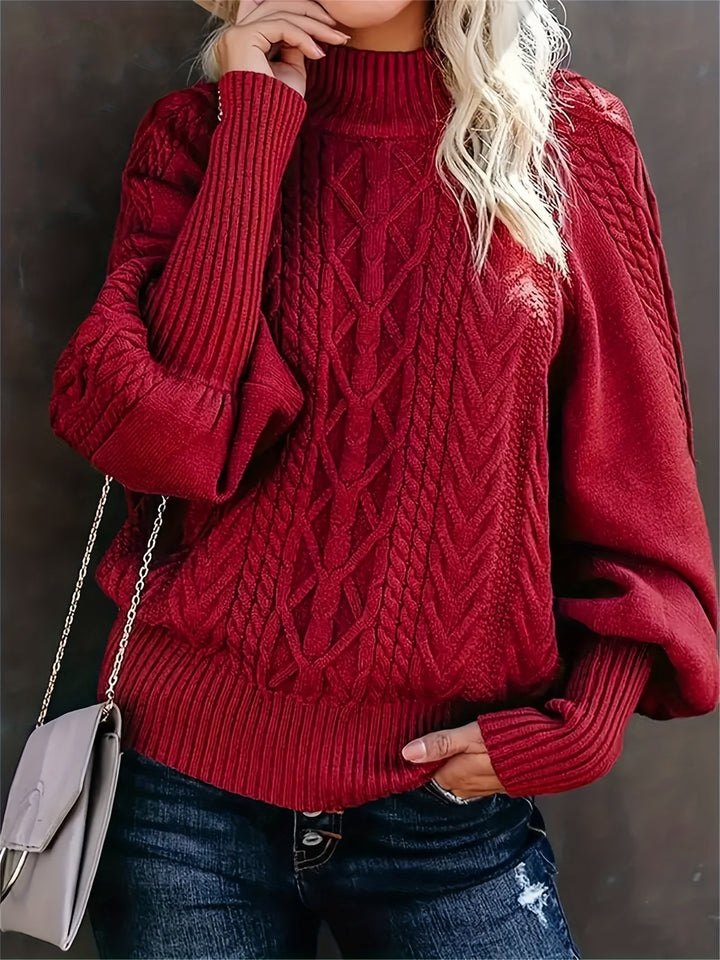 Rosemary – Cable-Knit Turtleneck Sweater