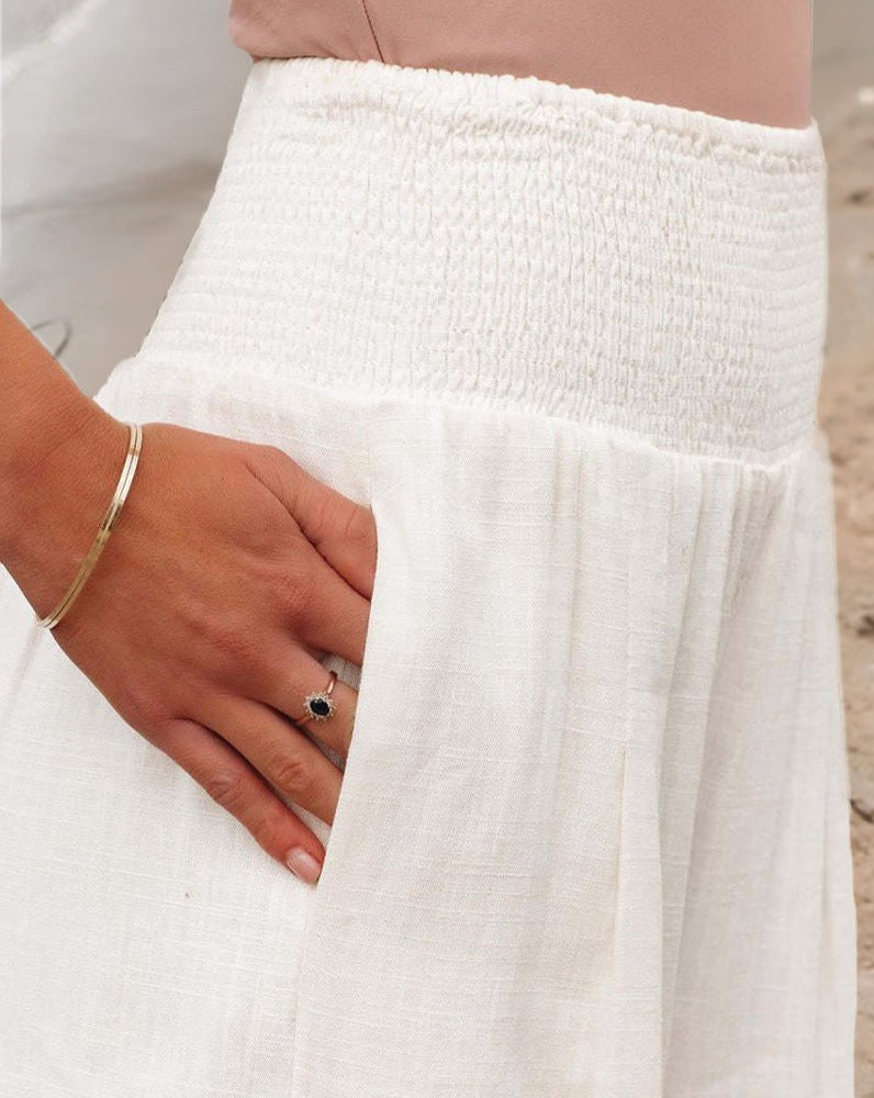 Krista | High Waist Cotton Pants