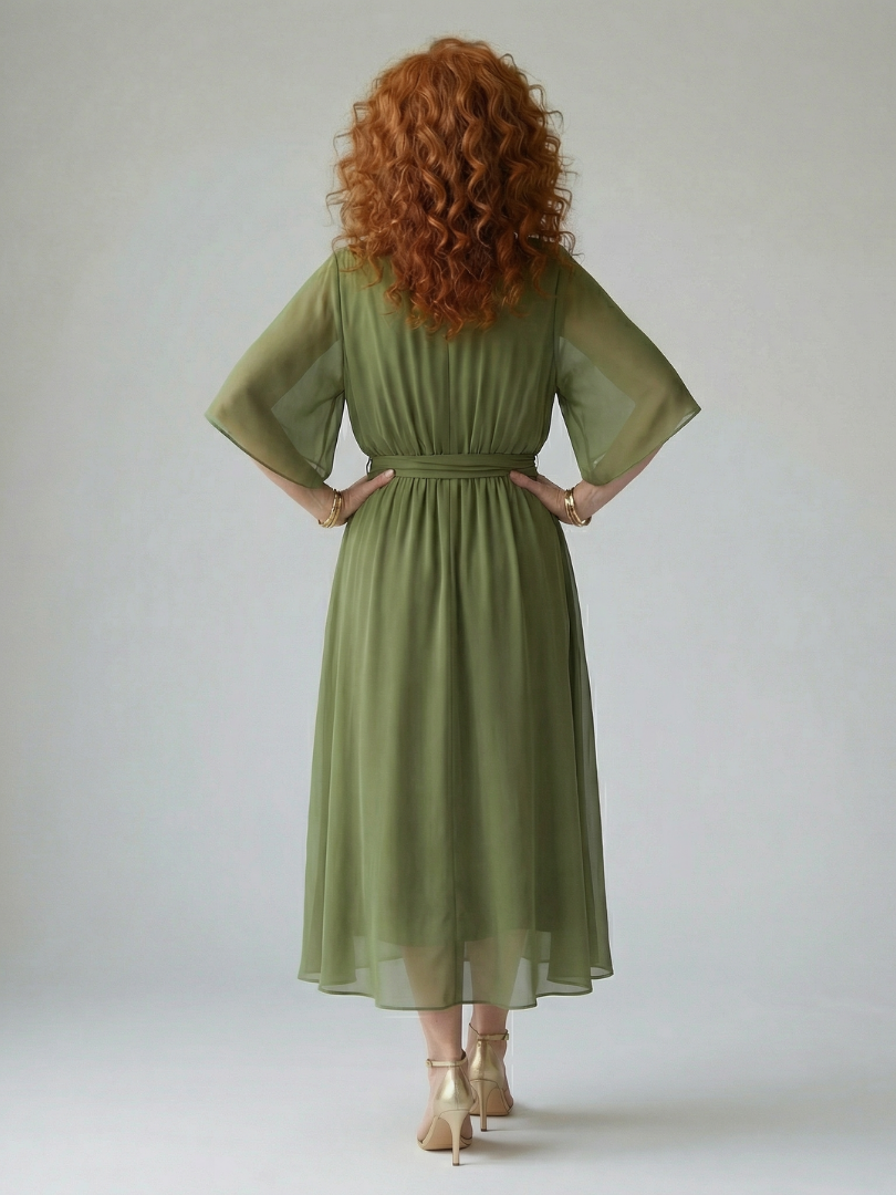 Alanna | Light Drape Midi Dress