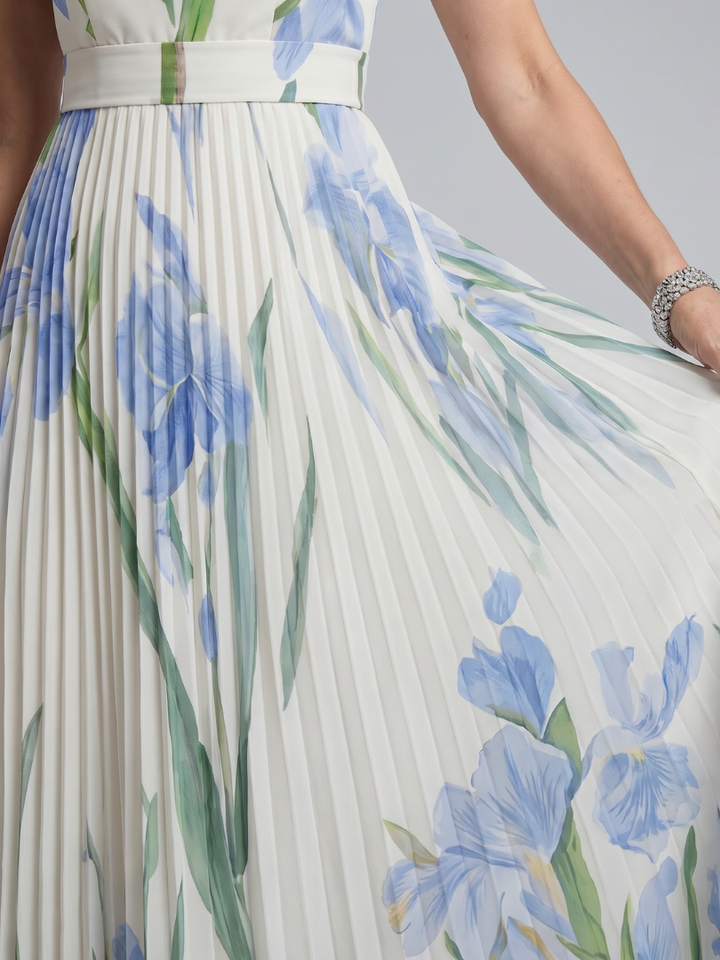 Victoria | Square Neck Floral Midi Dress