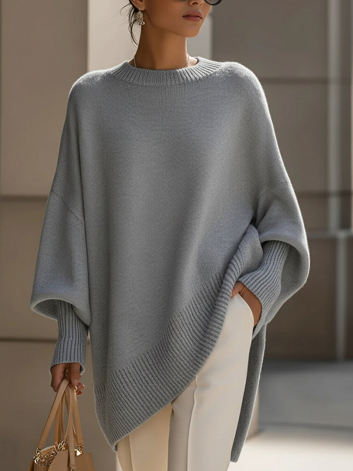 Deborah – Oversized Asymmetric Knit Sweater
