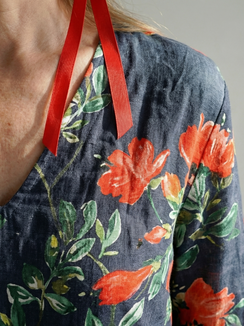 Belinda | Calm Drape Floral Midi Dress