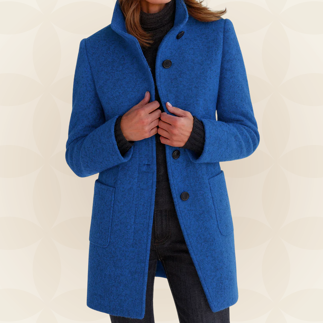 Anna – Classic High-Collar Structured Coat