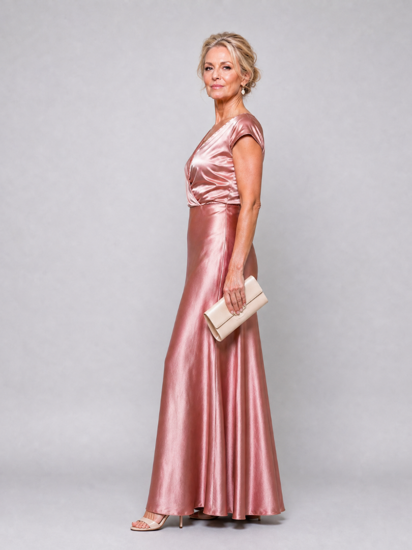 Hazel | Cap Sleeve Wrap Maxi Dress