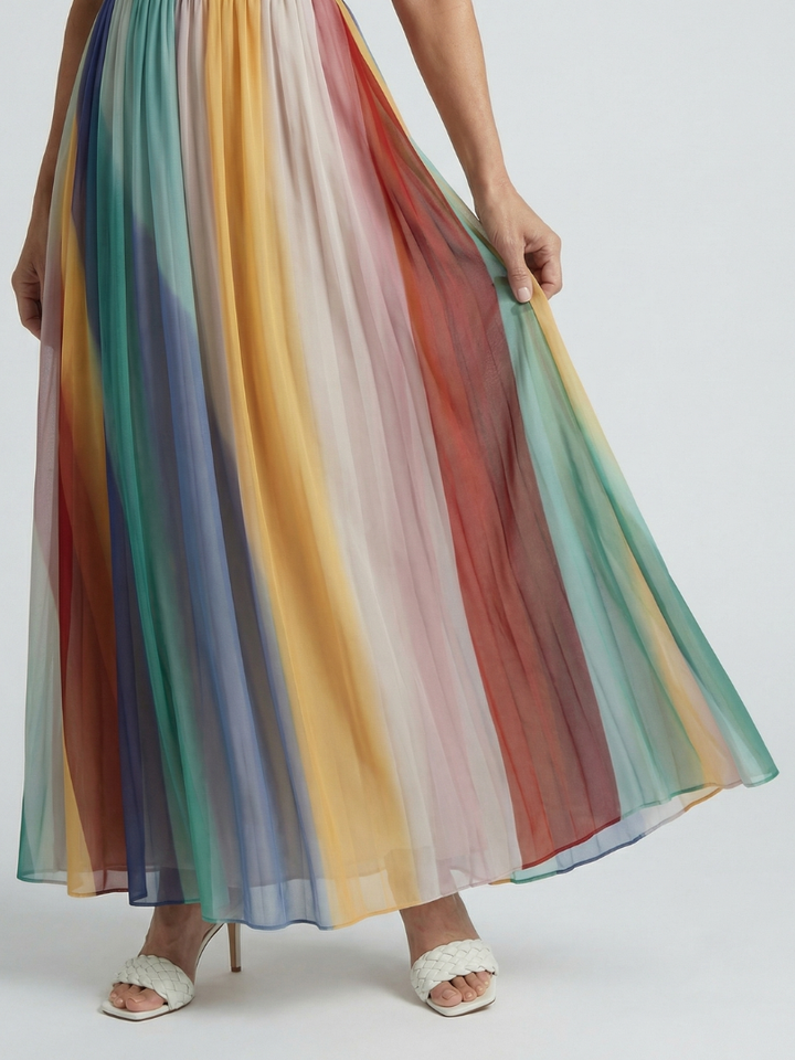 Tricia | Light Stripe Maxi Dress