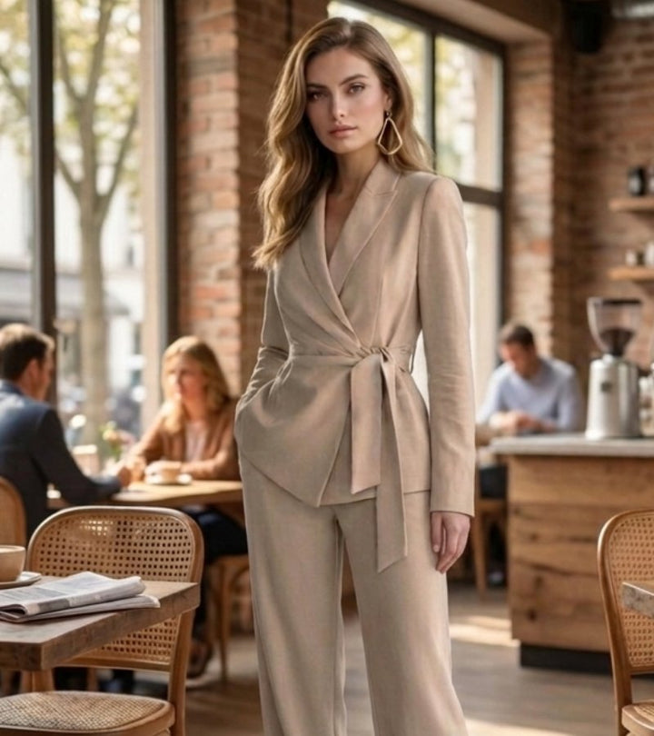 Nita – Tailored Wide-Leg Two-Piece Set