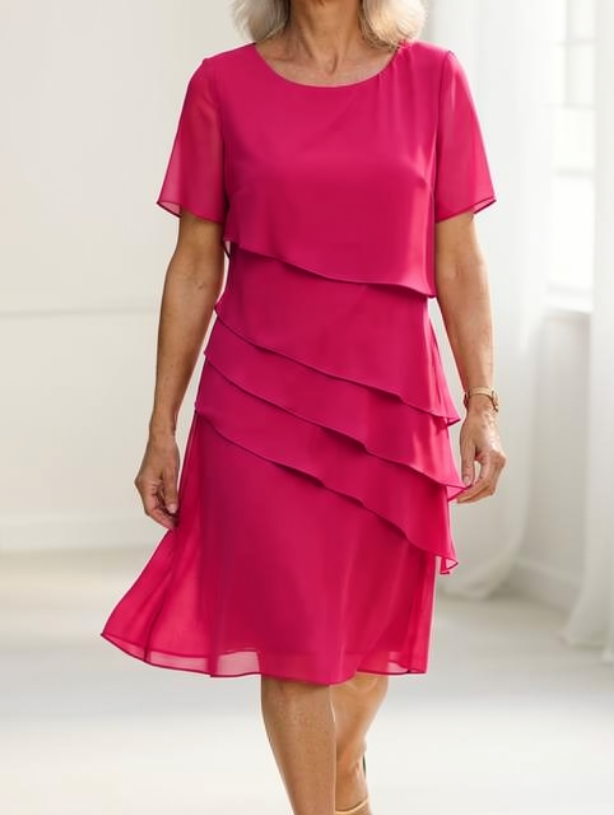 Elyssa | Elegant Comfort Ruffle Dress