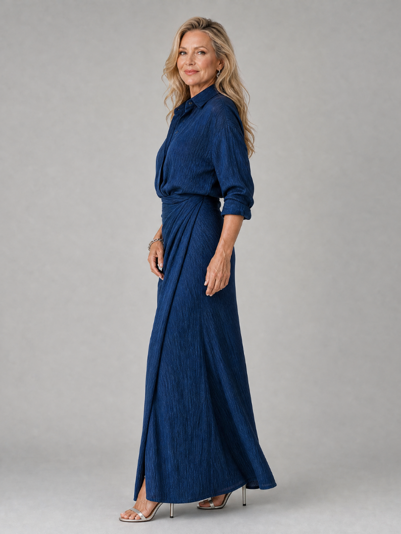 Stella | Long Sleeve Wrap Maxi Dress