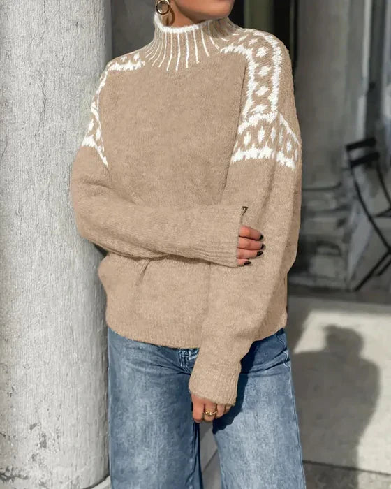 Jessica – Nordic Knit Turtleneck Sweater