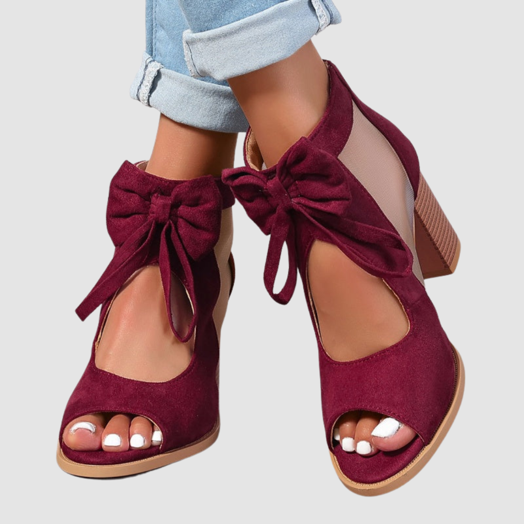 Nira | Bow Charm Orthopedic Heels