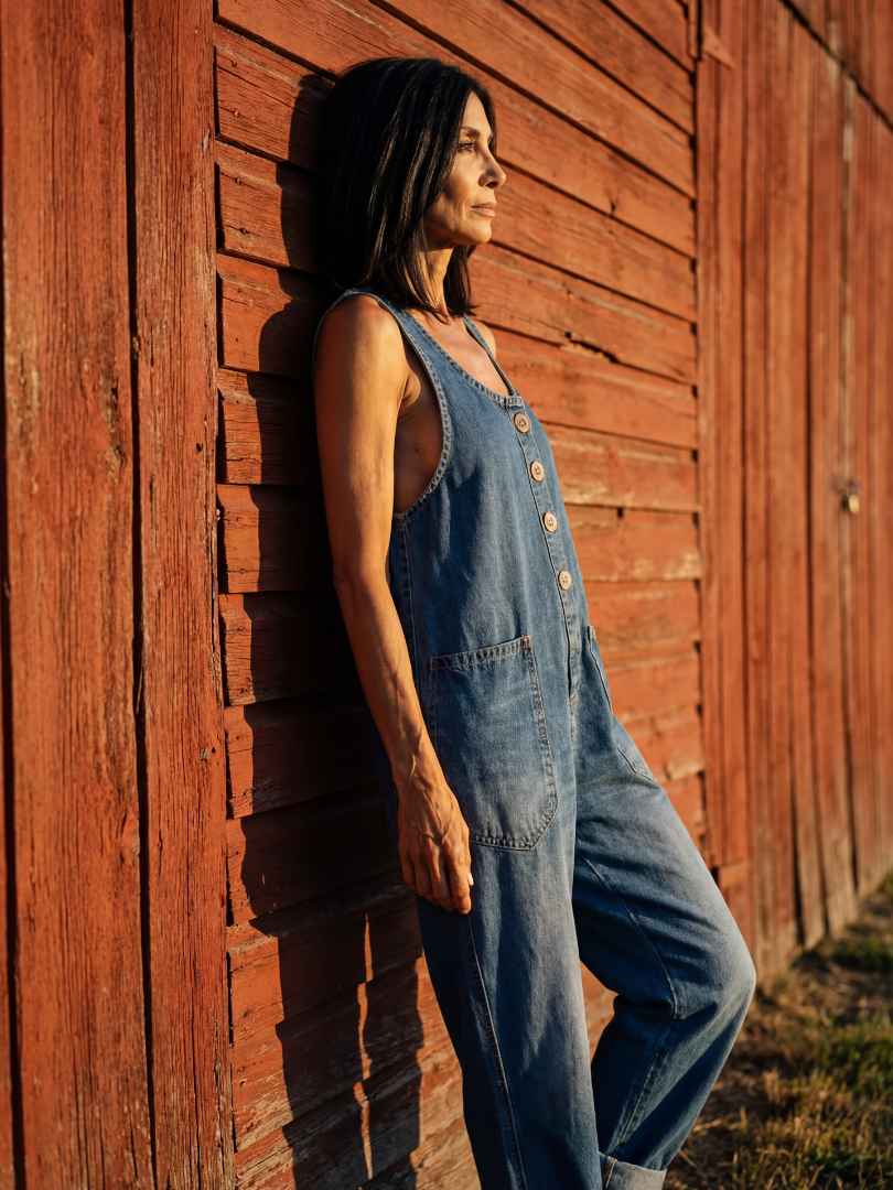 Madelyn | Rooster Motif Jumpsuit