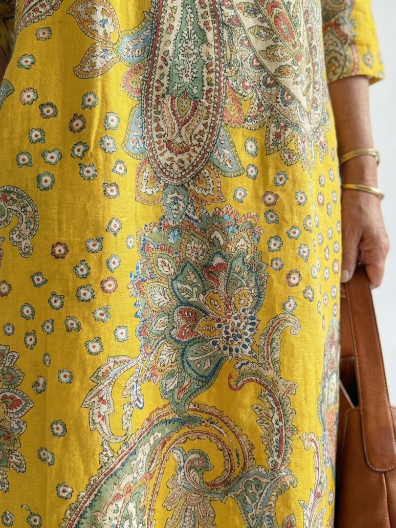 Amy | Soft Paisley Midi Dress