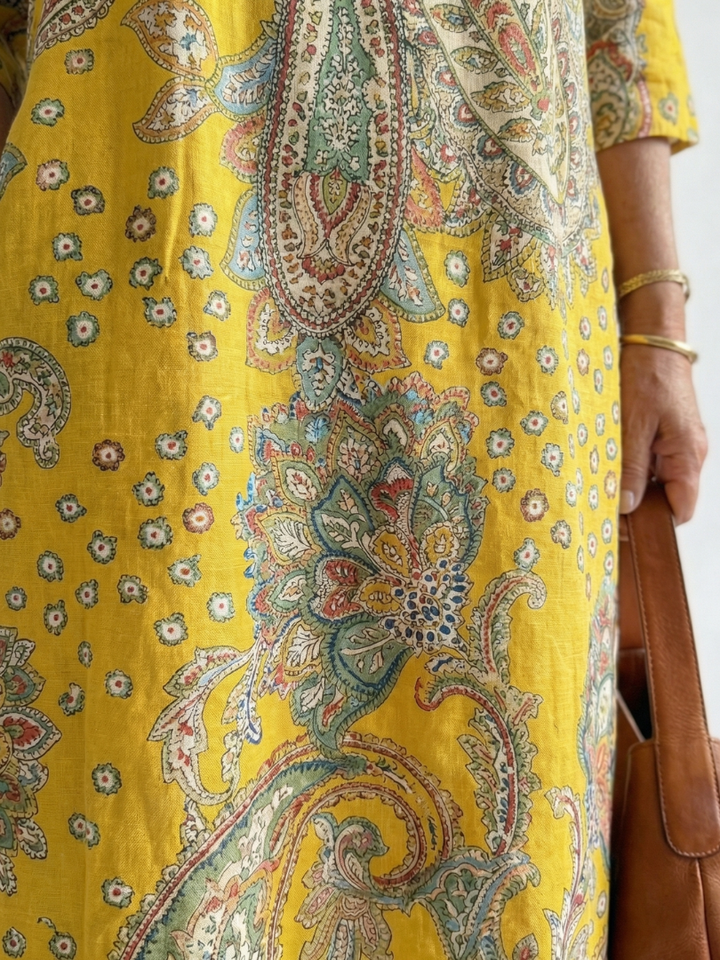 Amy | Soft Paisley Midi Dress