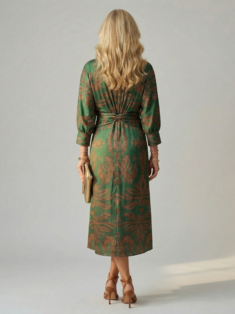 Mikayla | Natural Wrap Midi Dress