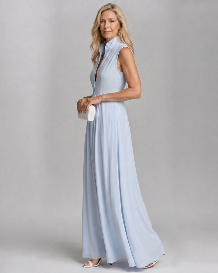 Heidi | Sleeveless Collared Maxi Dress