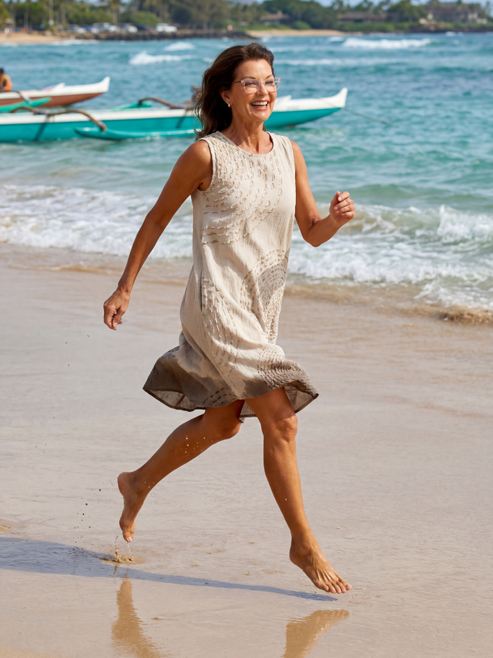 Milena | Texture Midi Dress