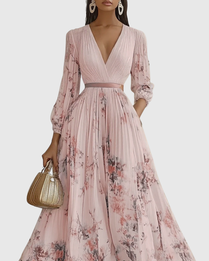 Fern | Elegant Pleated Maxi Dress