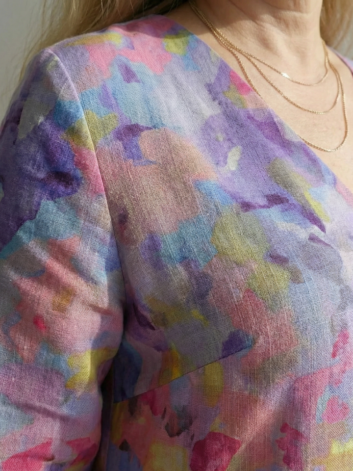 Zinnia | Abstract Floral Midi Dress