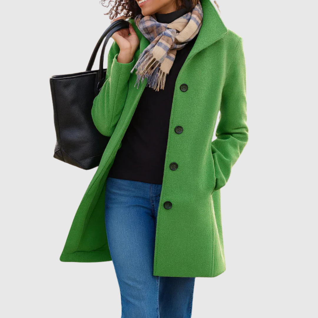 Delilah – Classic Tailored Button-Front Coat