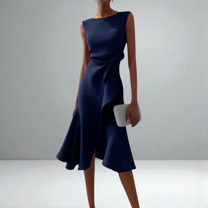 Therese | Elegant Draped Midi Dress