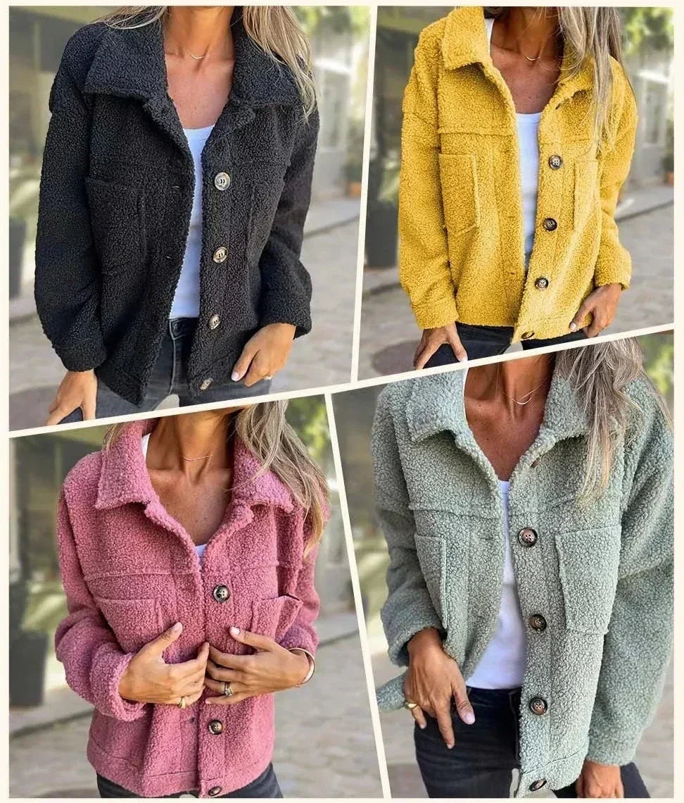 Cynthia – Cozy Teddy Fleece Jacket