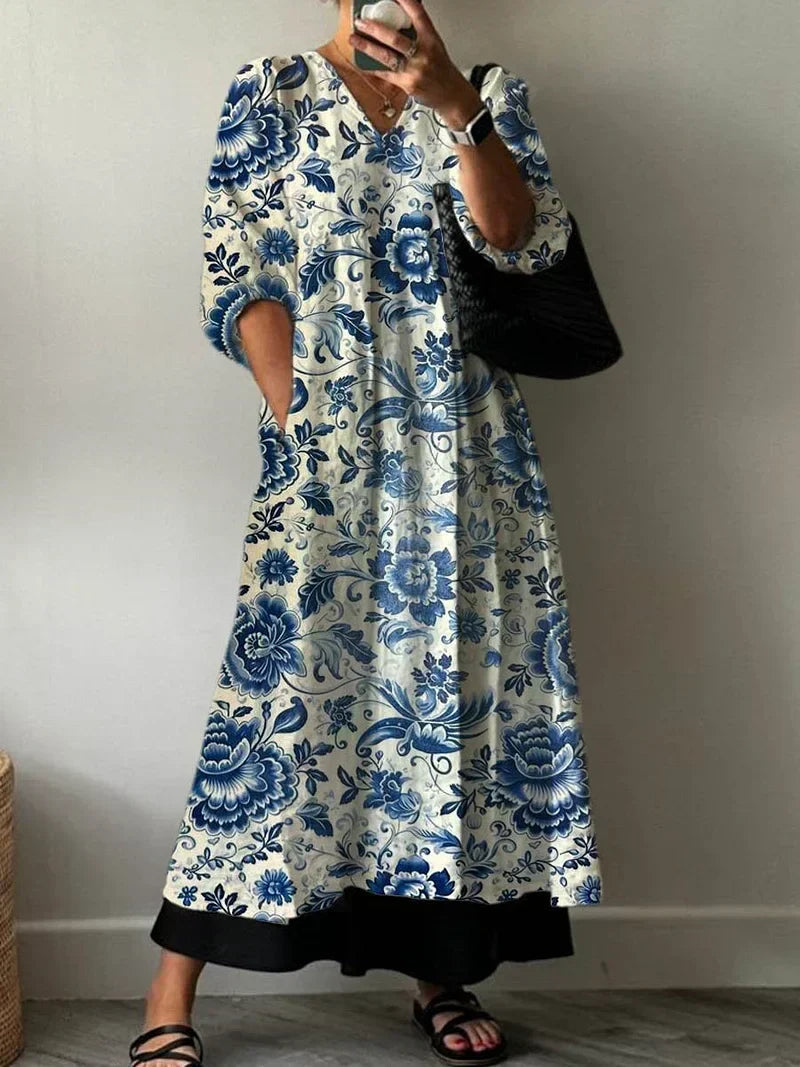 Ayla | Elegant Dress with Mia Print