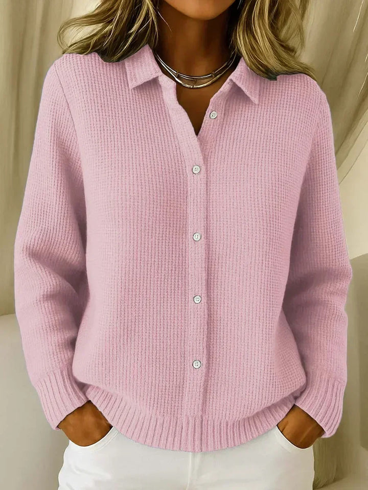 Rae – Textured Knit Button-Up Cardigan