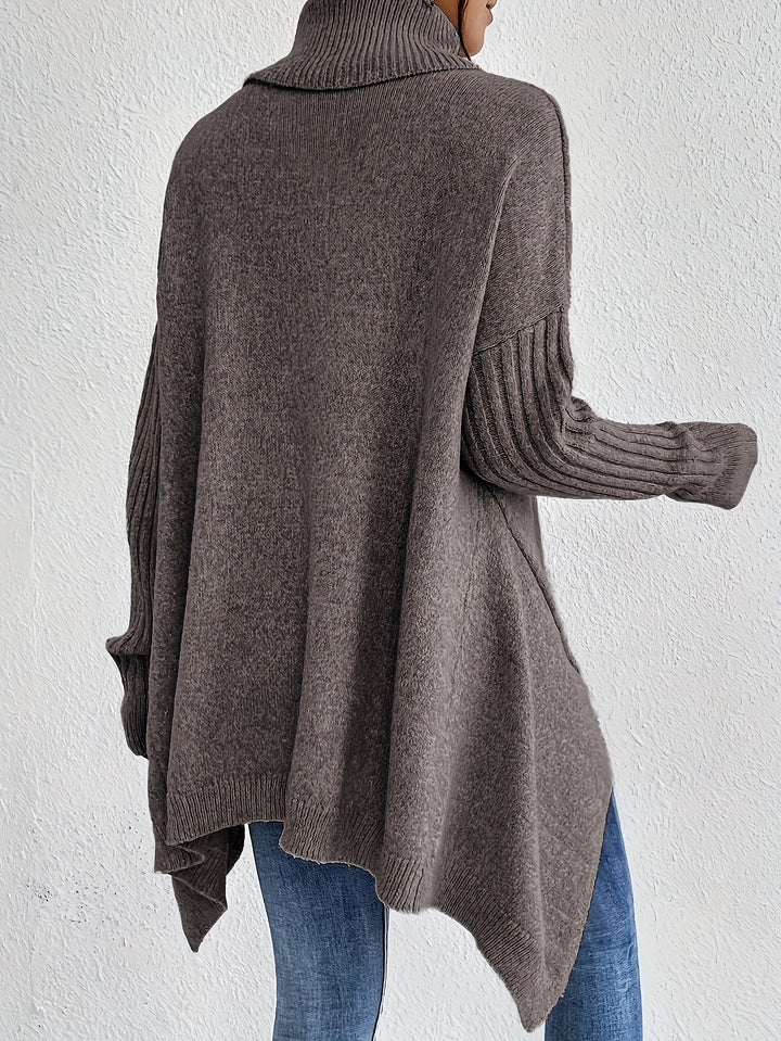 Karen – Oversized Turtleneck Knit Sweater