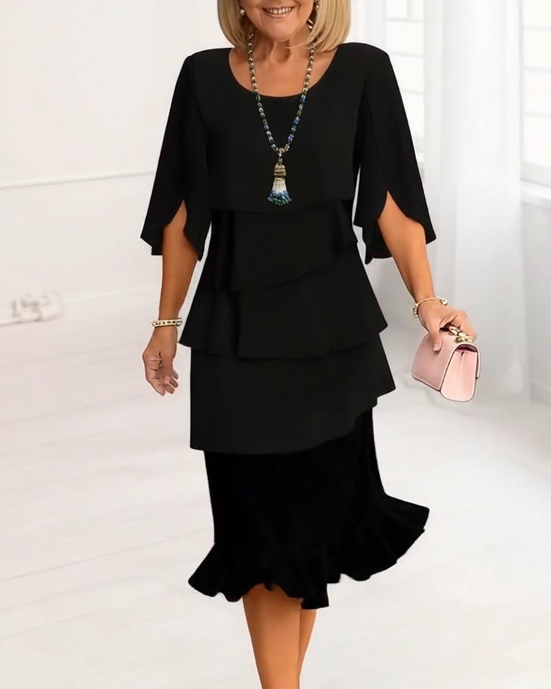 Wilda | Elegant Comfort Ruffle Dress