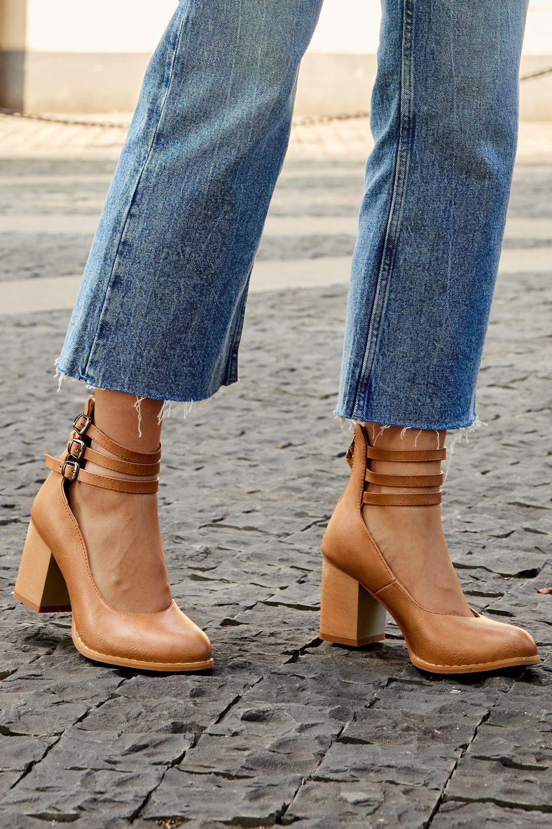 Kallie | Triple Buckle Heels