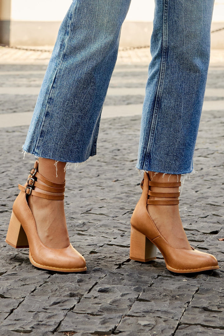Kallie | Triple Buckle Heels