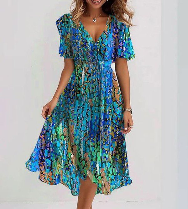Gracelyn | Breezy Blue Midi Dress