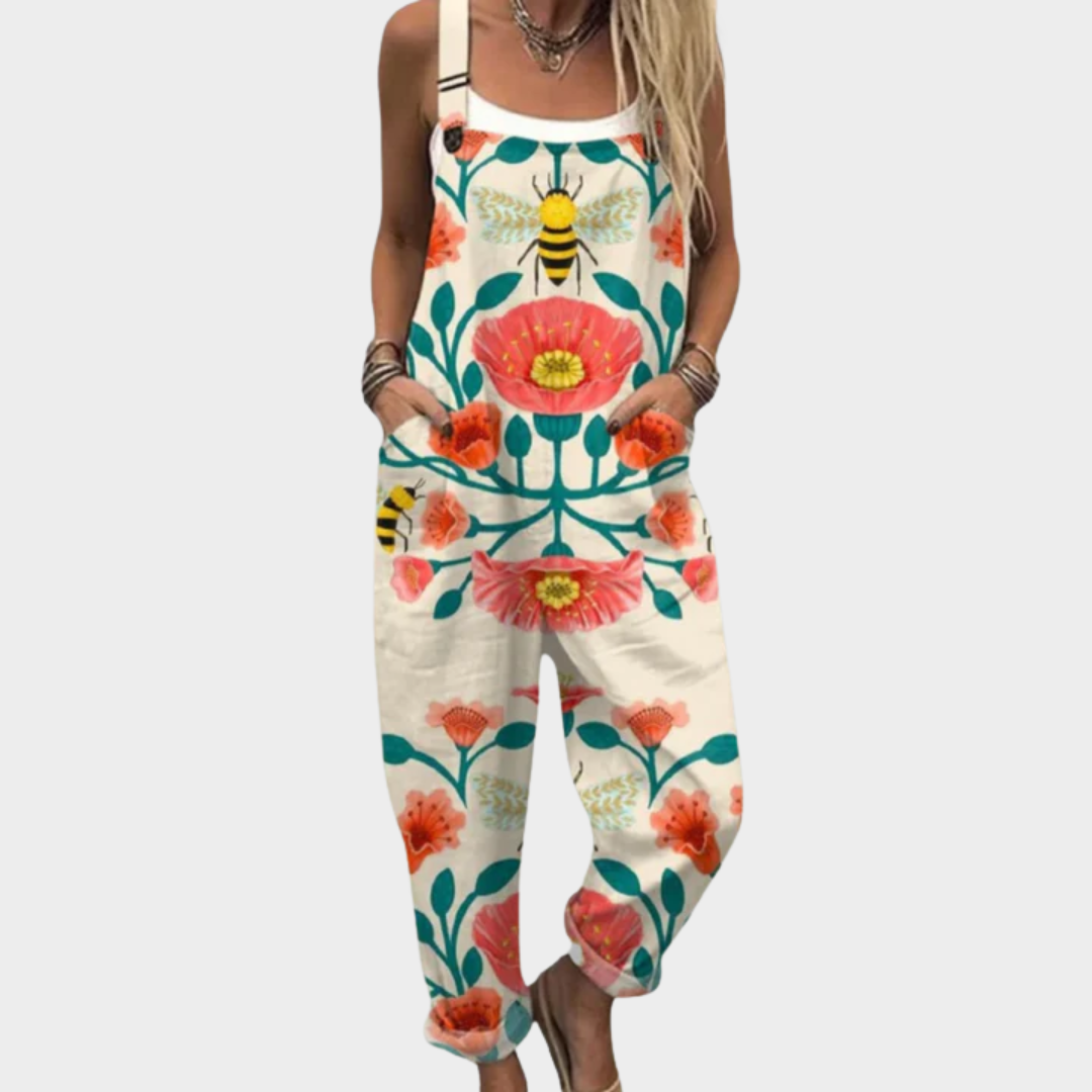 Gabriella | Tropical Print Overalls